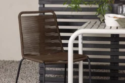 Garten Cafegruppe Novel – 3-teiliges Gartenmöbel-Set mit braunen Stühlen