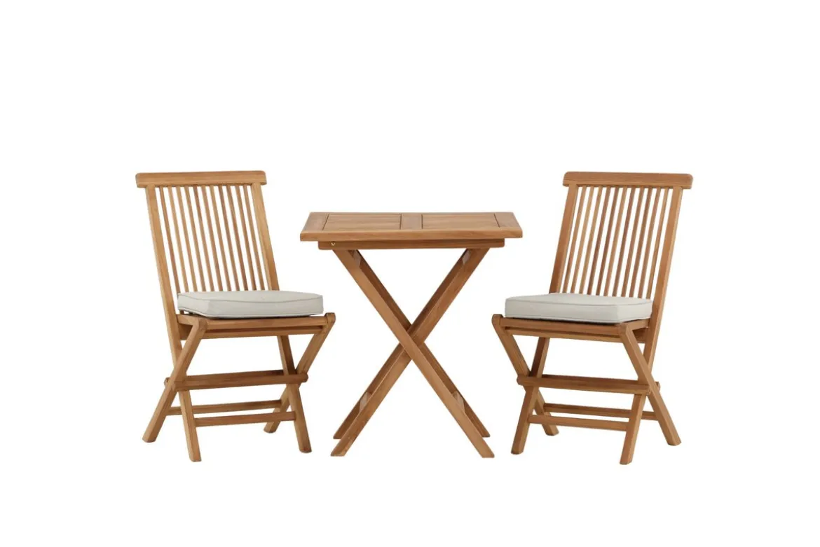Garten Cafegruppe Raki – 3-teiliges Gartenmöbel-Set aus Teakholz