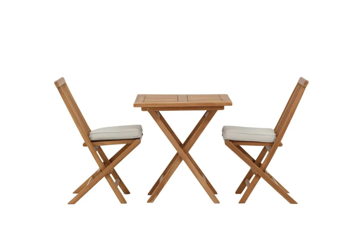 Garten Cafegruppe Raki – 3-teiliges Gartenmöbel-Set aus Teakholz