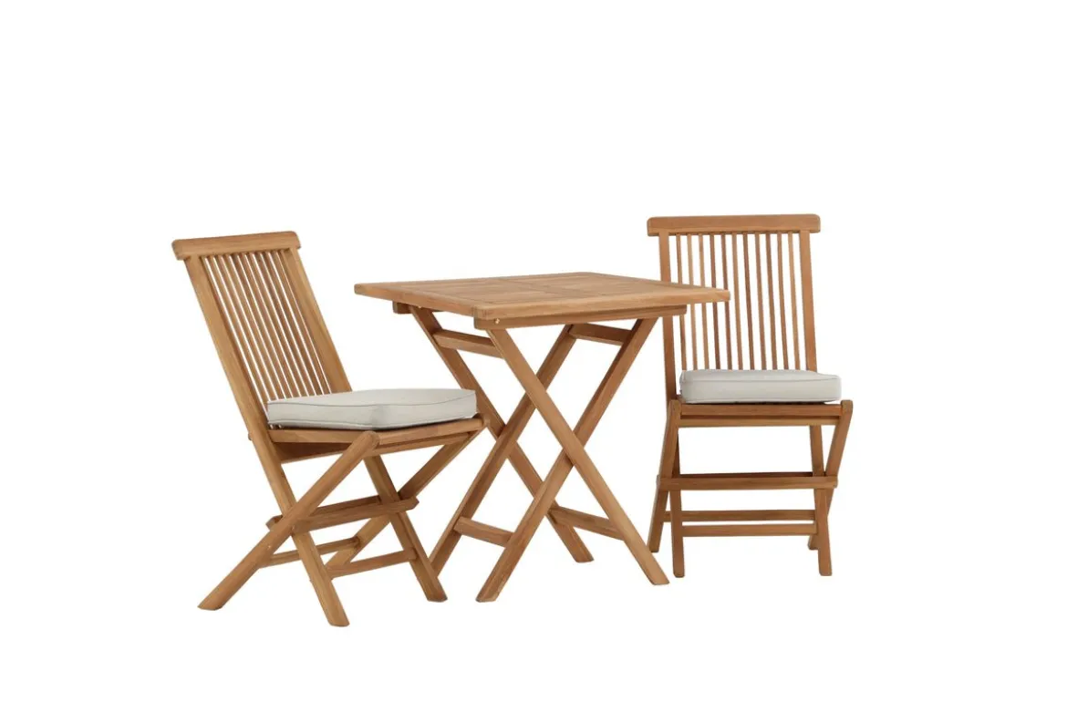 Garten Cafegruppe Raki – 3-teiliges Gartenmöbel-Set aus Teakholz