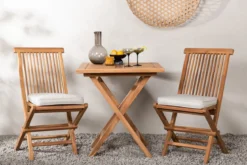 Garten Cafegruppe Raki – 3-teiliges Gartenmöbel-Set aus Teakholz