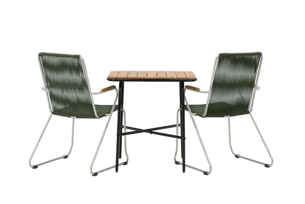 Garten Cafegruppe Ruben – 3-teiliges Gartenmöbel-Set mit einer Akazien-Tischplatte