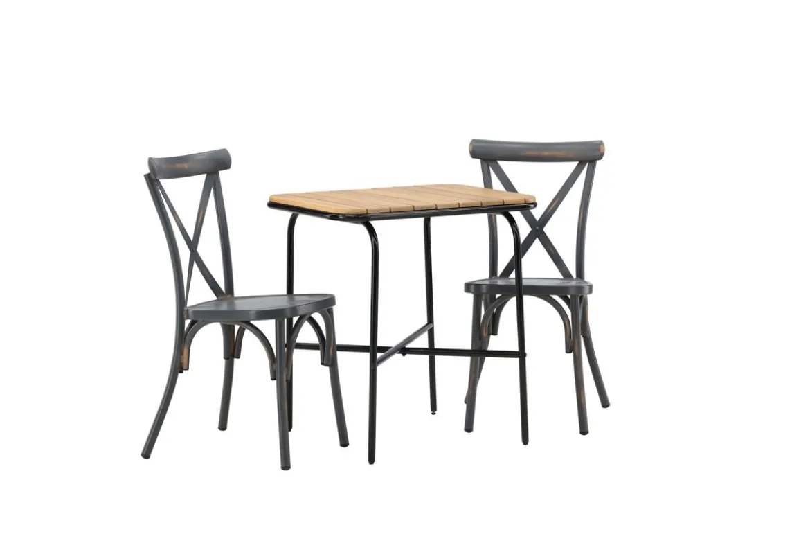 Garten Cafegruppe Uber – 3-teiliges Gartenmöbel-Set mit Stühlen aus Aluminium