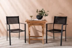 Garten Cafegruppe Xavina – 3 teiliges Set aus Teakholz und Textilene