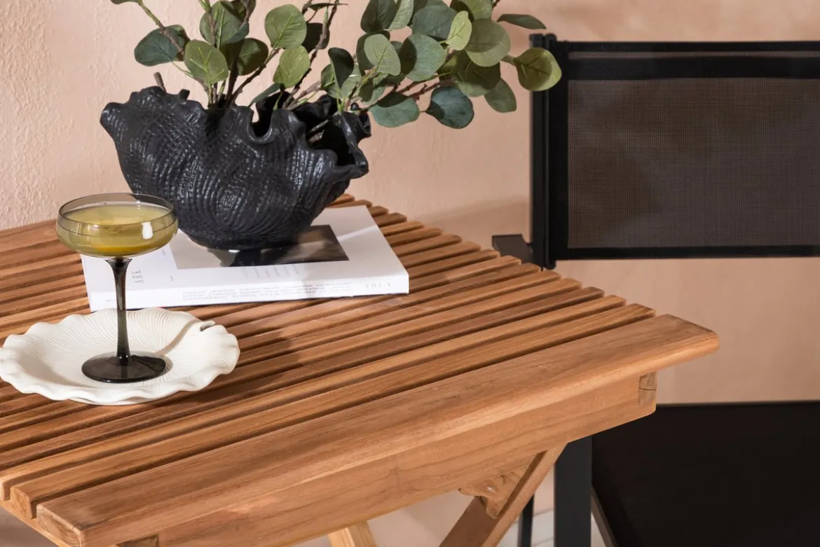Garten Cafegruppe Xavina – 3 teiliges Set aus Teakholz und Textilene