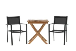 Garten Cafegruppe Xavina – 3 teiliges Set aus Teakholz und Textilene