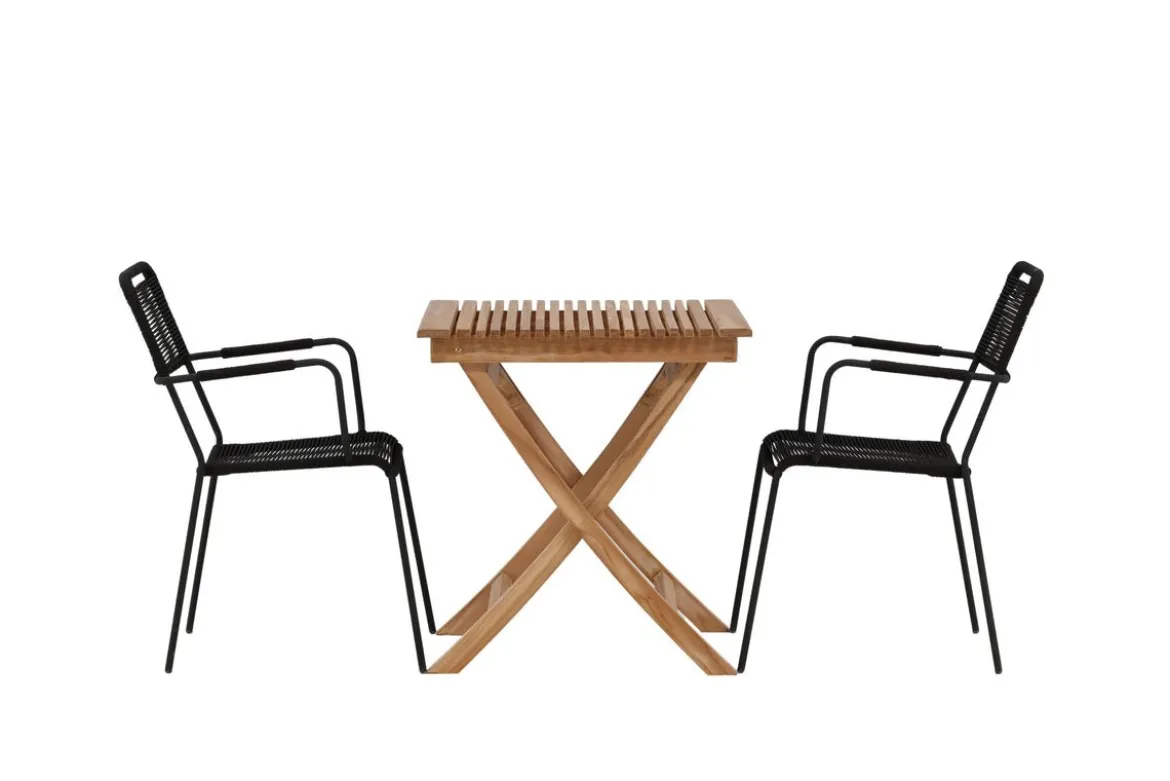 Garten Cafegruppe Zivano – 3 teiliges Set mit Teakholz-Tisch