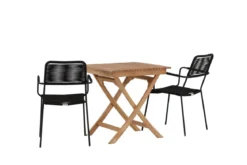 Garten Cafegruppe Zivano – 3 teiliges Set mit Teakholz-Tisch