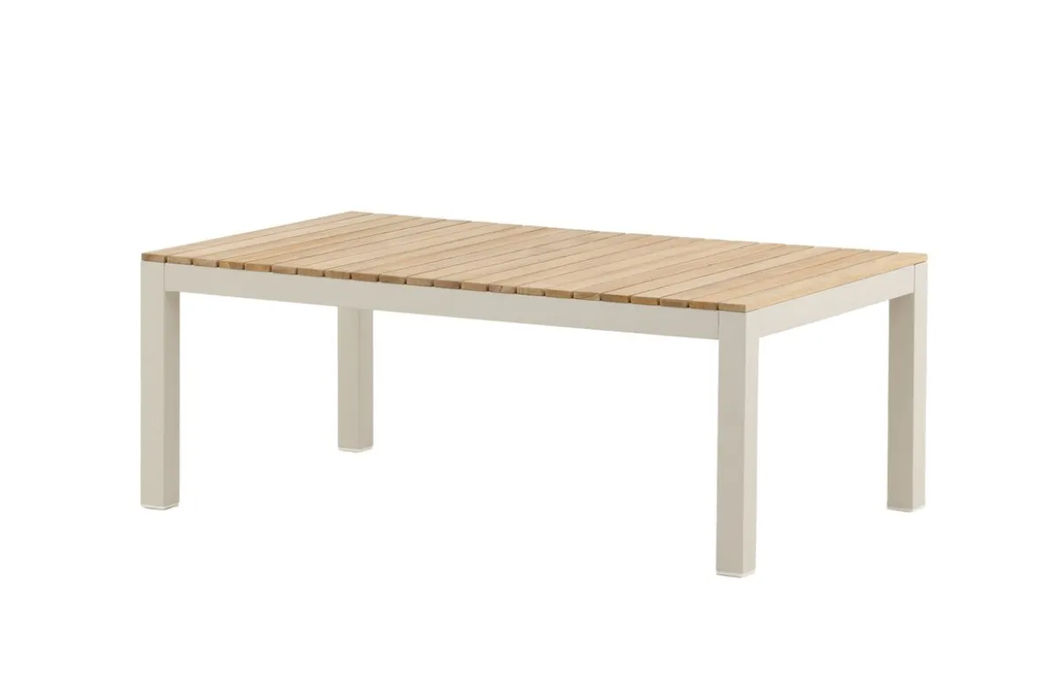 Garten Couchtisch Alanu - ein Materialmix aus Aluminium und Teakholz