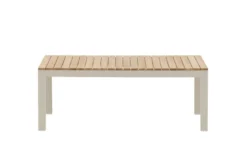 Garten Couchtisch Alanu - ein Materialmix aus Aluminium und Teakholz