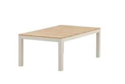 Garten Couchtisch Alanu - ein Materialmix aus Aluminium und Teakholz