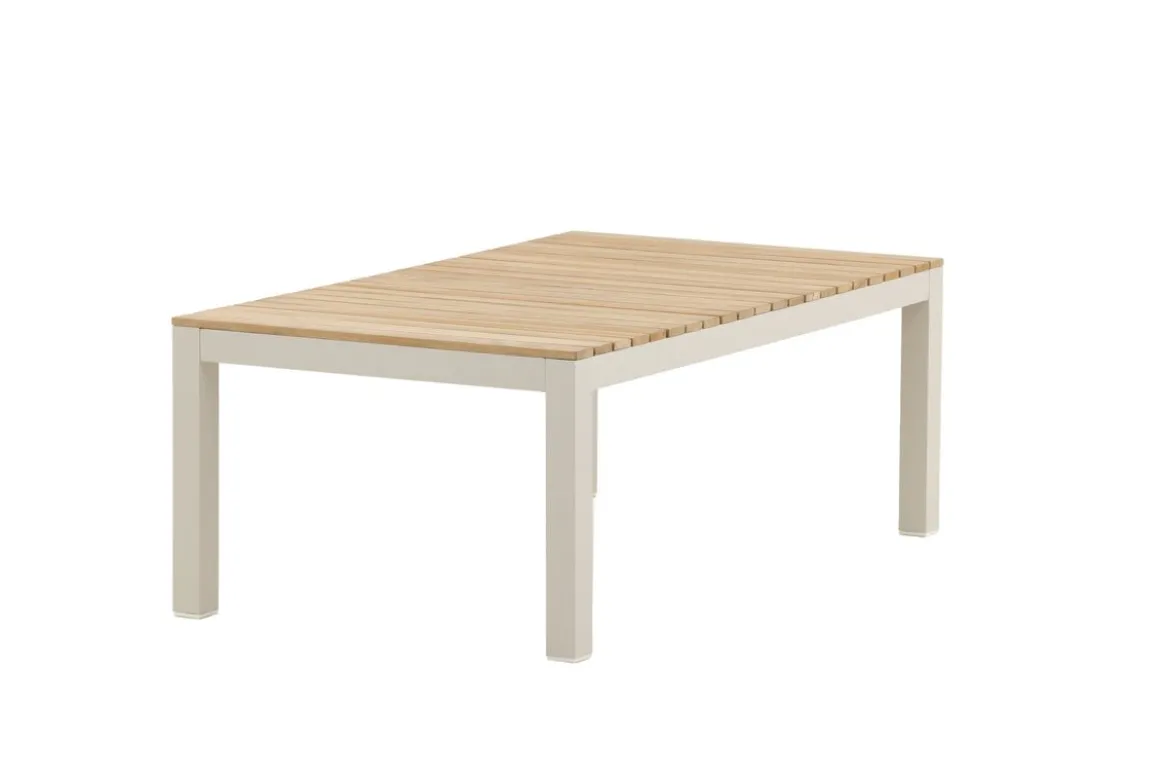 Garten Couchtisch Alanu - ein Materialmix aus Aluminium und Teakholz