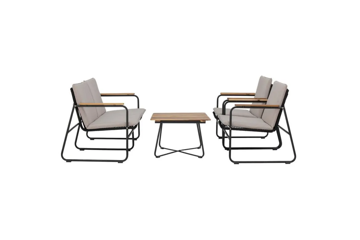 Garten-Couchtisch Beri – Akazienholz mit Metallgestell