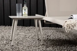 Garten-Couchtisch Dalia - Verfügbar in Schwarz und Beige/Aluminium
