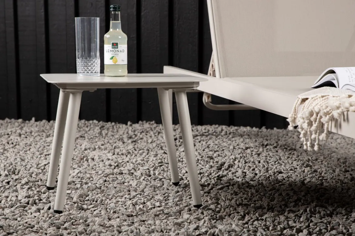 Garten-Couchtisch Dalia - Verfügbar in Schwarz und Beige/Aluminium