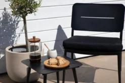 Garten-Couchtisch Dalia - Verfügbar in Schwarz und Beige/Aluminium