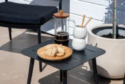 Garten-Couchtisch Dalia - Verfügbar in Schwarz und Beige/Aluminium