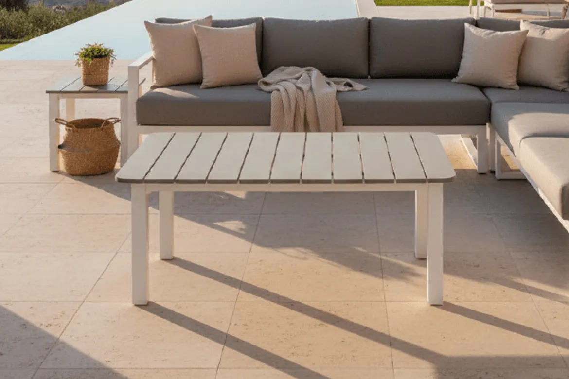 Garten Couchtisch Kreta - Aus Edelholz und Aluminium