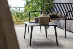 Garten Couchtisch Rhodos - Aus schwarzem Aluminium