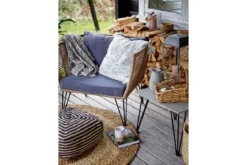 Garten-Couchtisch Rova – Fibercement mit Metallgestell