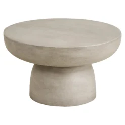Garten Couchtisch Stonea – in skulpturaler Form aus Faserlehm in Grau