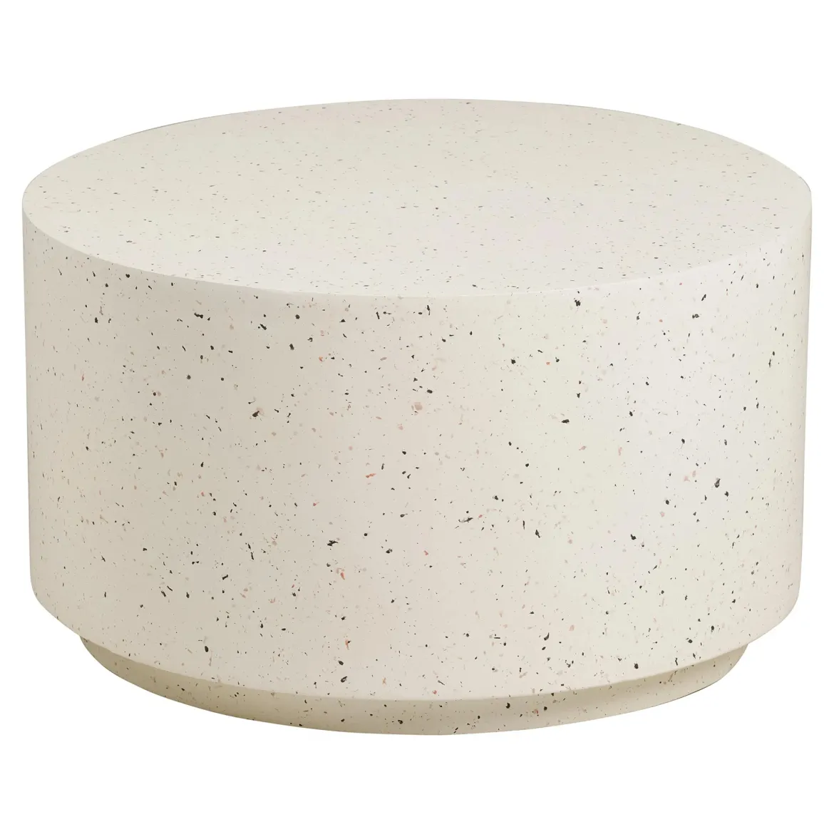 Garten Couchtisch Terava – in Terrazzo-Optik aus Faserlehm in Off-White