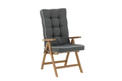 Garten 3er Set - Stuhlkissen Jill aus Polyester, Dunkelgrau