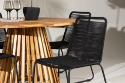 Garten Essgruppe Amano – 5-teiliges Gartenmöbel-Set mit rundem Tisch in 2 Farben