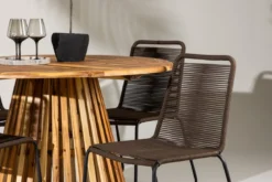 Garten Essgruppe Amano – 5-teiliges Gartenmöbel-Set mit rundem Tisch in 2 Farben