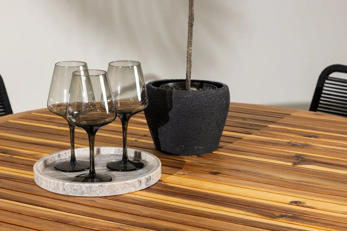 Garten Essgruppe Amano – 5-teiliges Gartenmöbel-Set mit rundem Tisch in 2 Farben