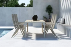 Garten Essgruppe Forma – 7-teiliges Gartenmöbel-Set in Beige oder Schwarz