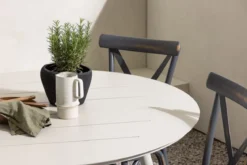 Garten Essgruppe Jonny – 5-teiliges Gartenmöbel-Set mit rundem Tisch aus Aluminium