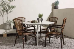 Garten Essgruppe Jorina – 5-teiliges Set in Rattanoptik