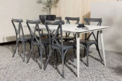 Garten Essgruppe Livious – 7-teiliges Gartenmöbel-Set für bis zu 6 Personen