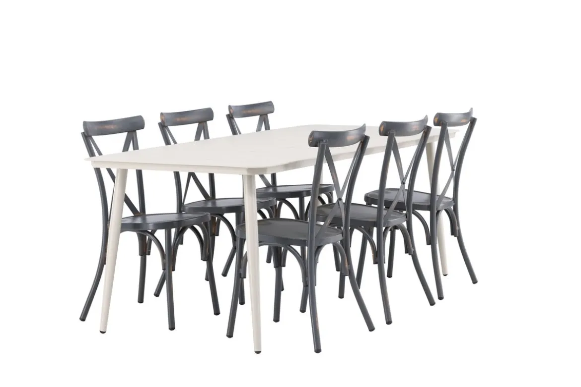 Garten Essgruppe Livious – 7-teiliges Gartenmöbel-Set für bis zu 6 Personen