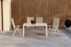 Garten Essgruppe Lorette – 5-teiliges Gartenmöbel-Set in Schwarz oder Beige