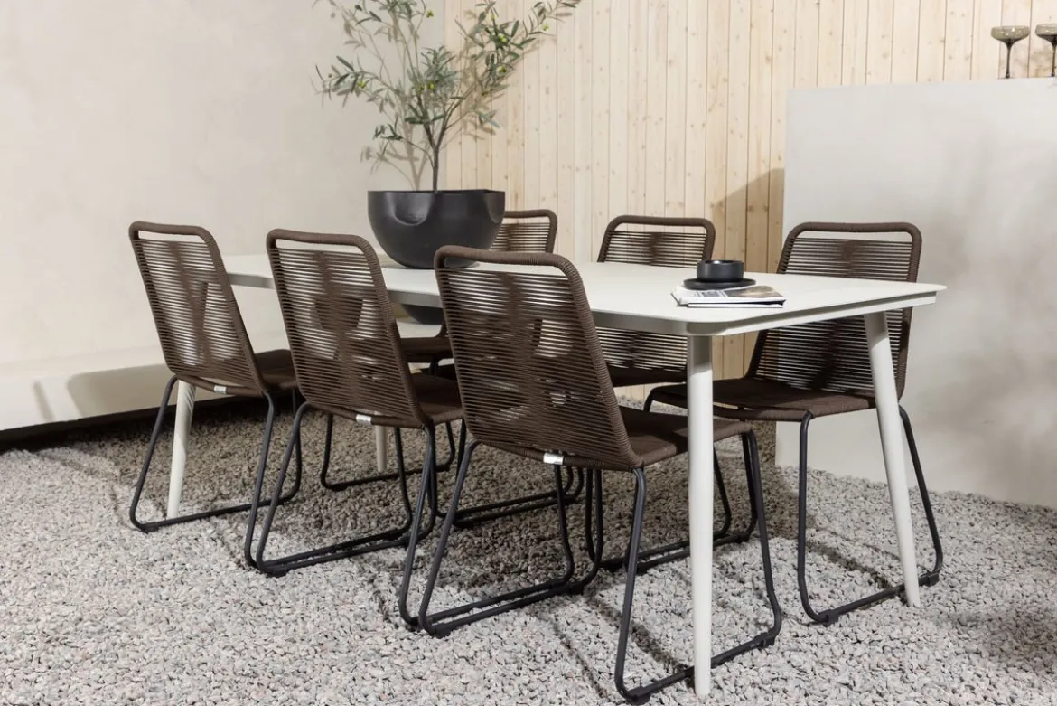 Garten Essgruppe Nashville – 7-teiliges Gartenmöbel-Set für bis zu 6 Personen