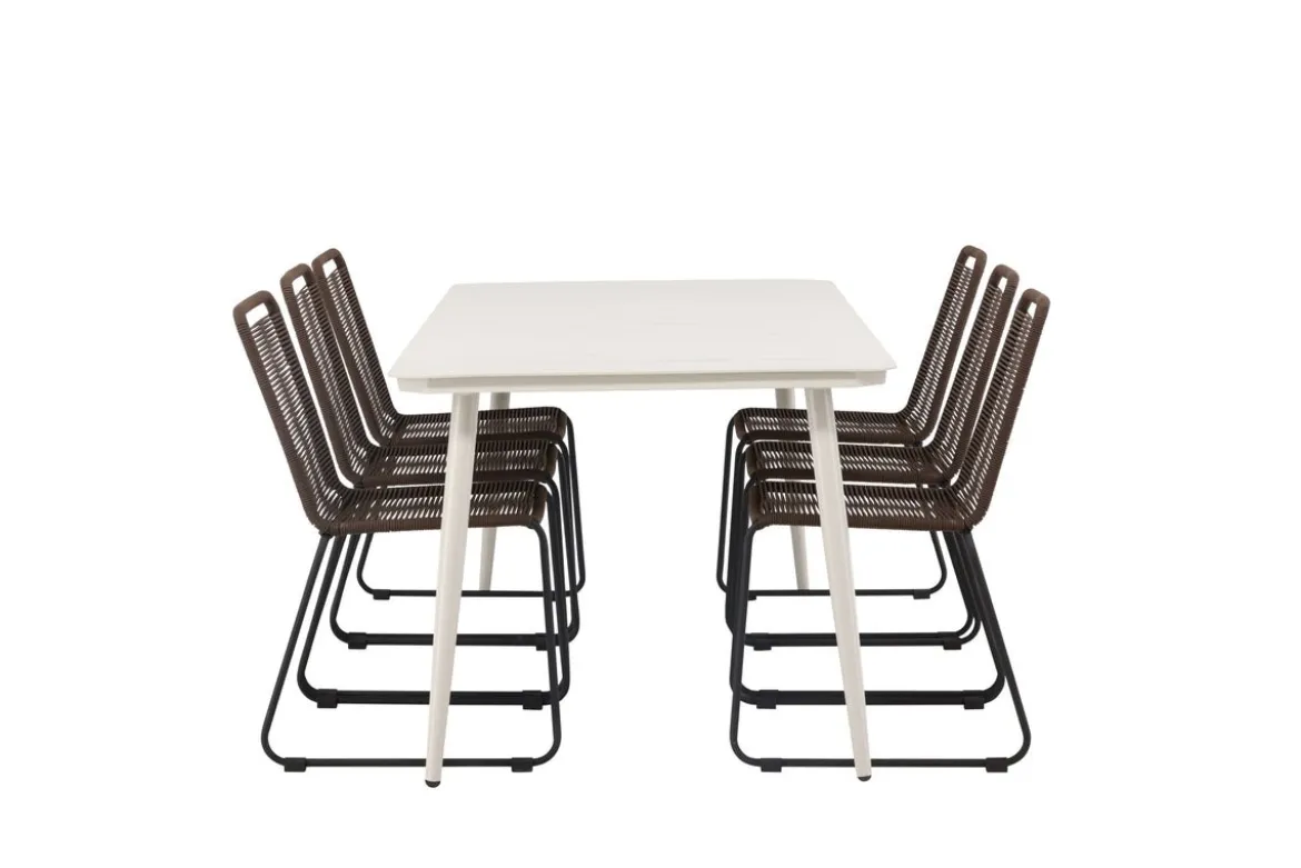 Garten Essgruppe Nashville – 7-teiliges Gartenmöbel-Set für bis zu 6 Personen