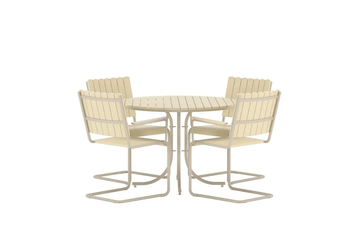 Garten Essgruppe Nativa – 5-teiliges Gartenmöbel-Set in Beige