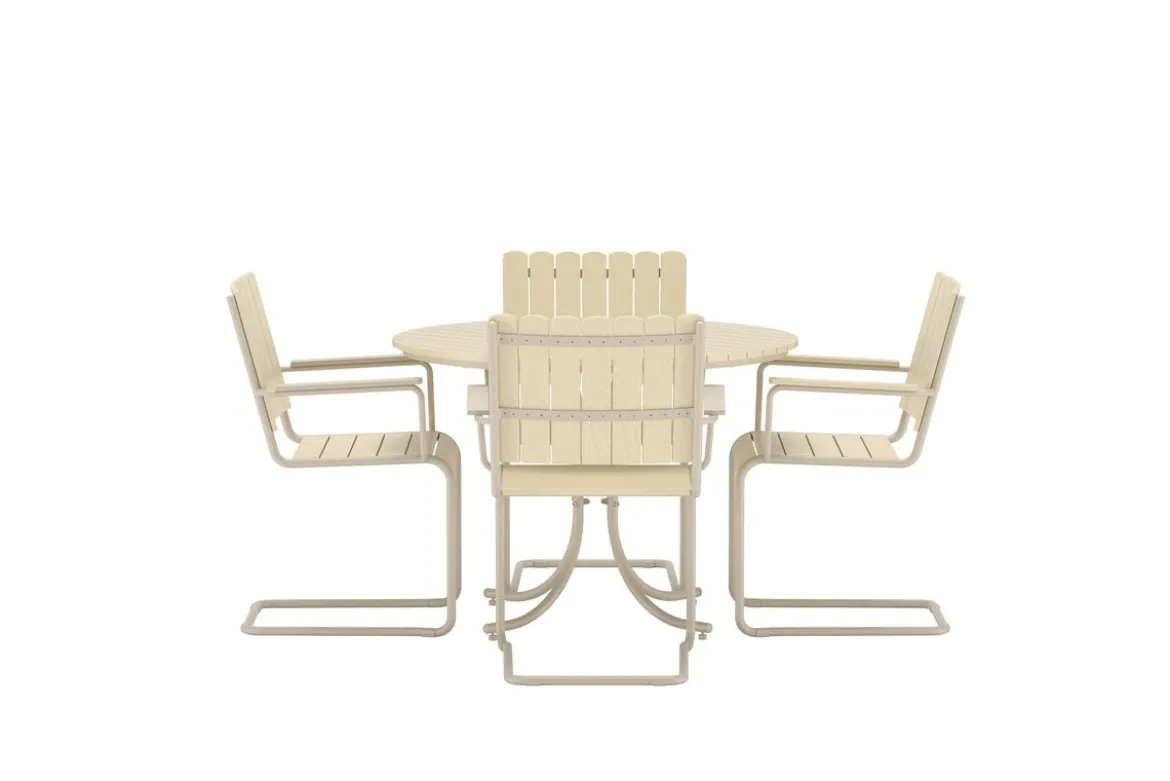 Garten Essgruppe Nativa – 5-teiliges Gartenmöbel-Set in Beige