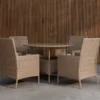 Garten Essgruppe Norimo – 5-teiliges Set aus synthetischem Rattan