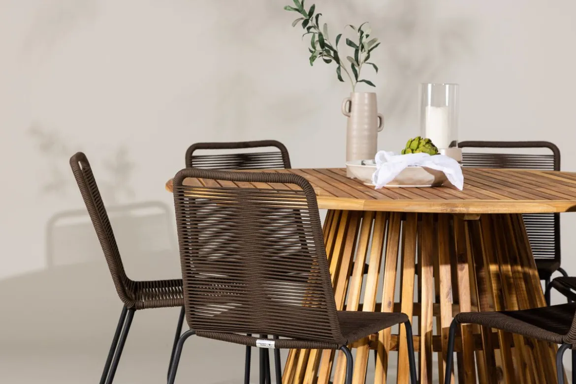 Garten Essgruppe Noris – 7-teiliges Gartenmöbel-Set mit Tisch aus Akazie