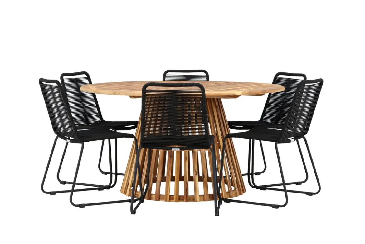 Garten Essgruppe Noris – 7-teiliges Gartenmöbel-Set mit Tisch aus Akazie