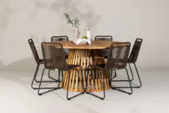 Garten Essgruppe Noris – 7-teiliges Gartenmöbel-Set mit Tisch aus Akazie