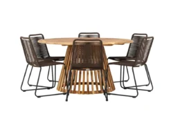 Garten Essgruppe Noris – 7-teiliges Gartenmöbel-Set mit Tisch aus Akazie