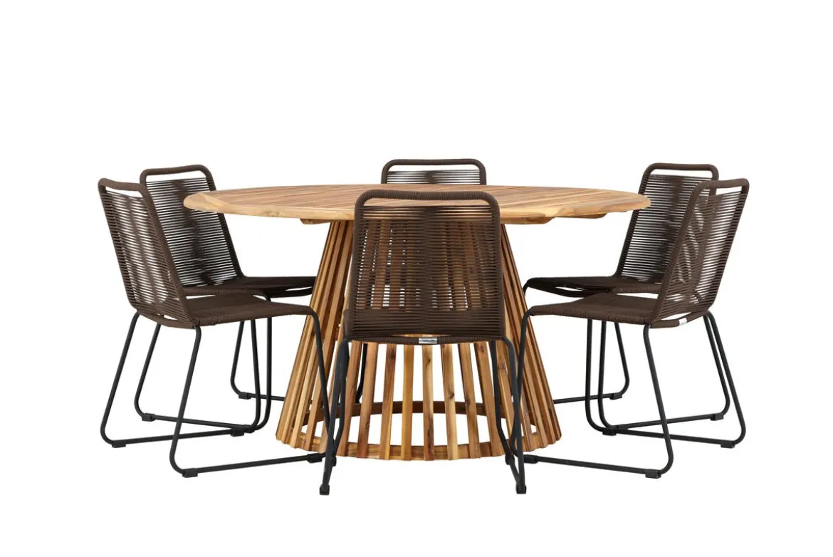 Garten Essgruppe Noris – 7-teiliges Gartenmöbel-Set mit Tisch aus Akazie