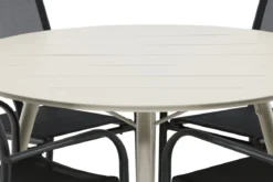 Garten Essgruppe Novira – 5-teiliges Set in Beige/Schwarz