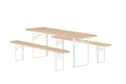Garten Essgruppe Orelia – 3-teiliges Set in Edelfichtenoptik