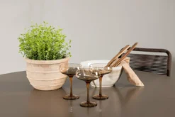 Garten Essgruppe Santa – 5-teiliges Gartenmöbel-Set mit rundem Tisch