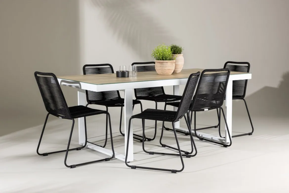 Garten Essgruppe Spain – 5-teiliges Gartenmöbel-Set mit rundem Tisch